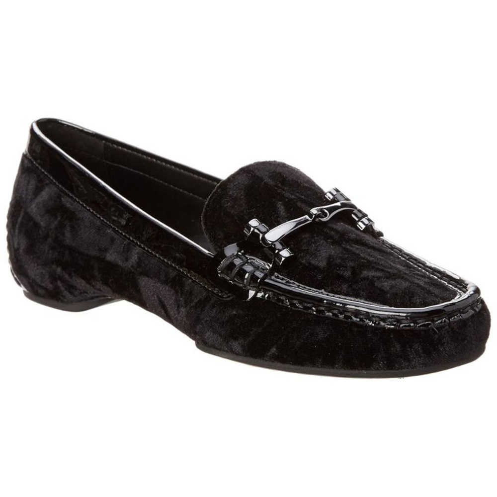 Women's Black Velvet Flat Shoes,